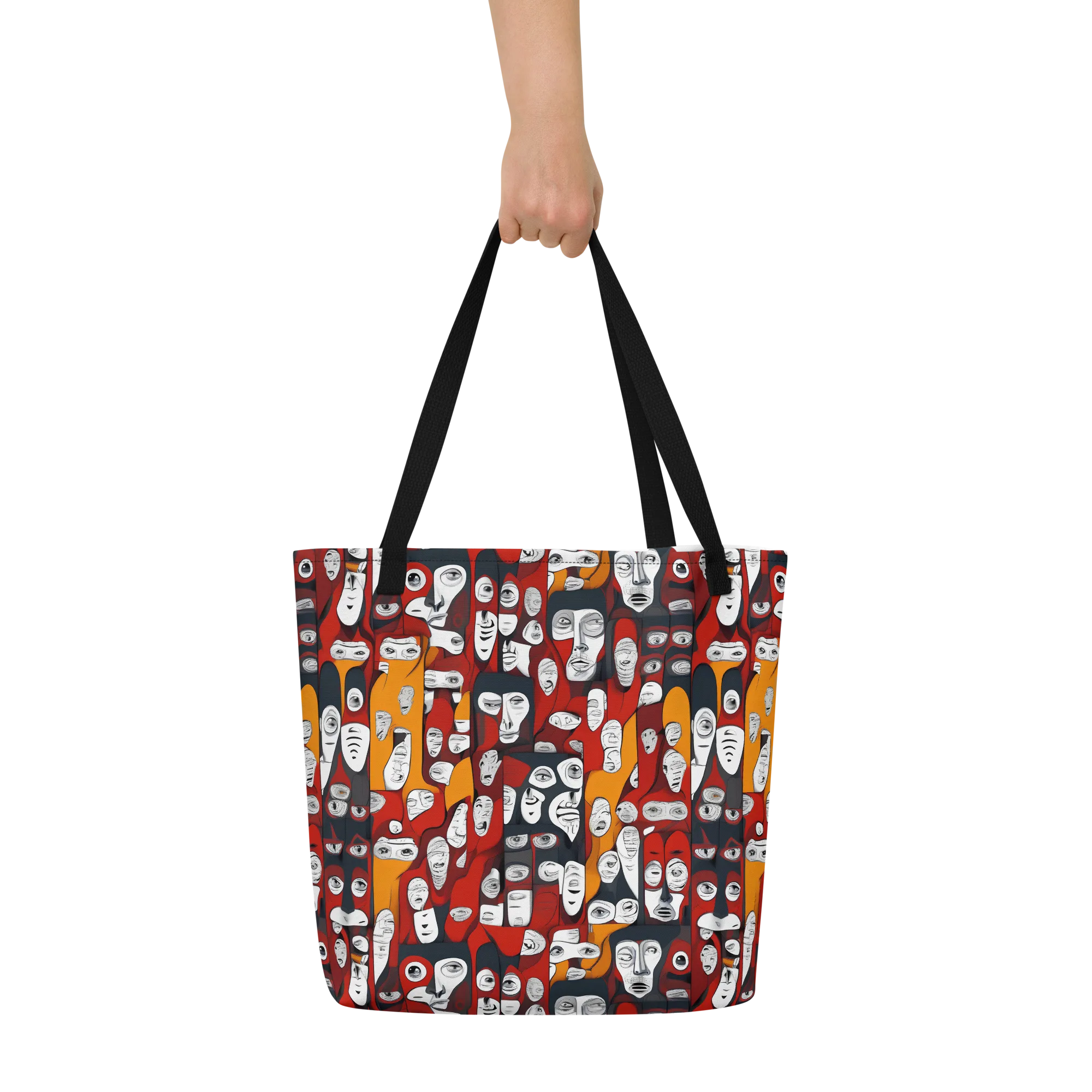 Crimson Visions on Large Tote Bag W/ Pocket — Print file
