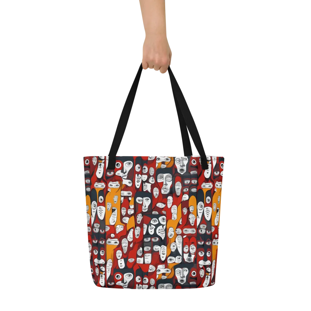 Crimson Visions on Large Tote Bag W/ Pocket — Print file