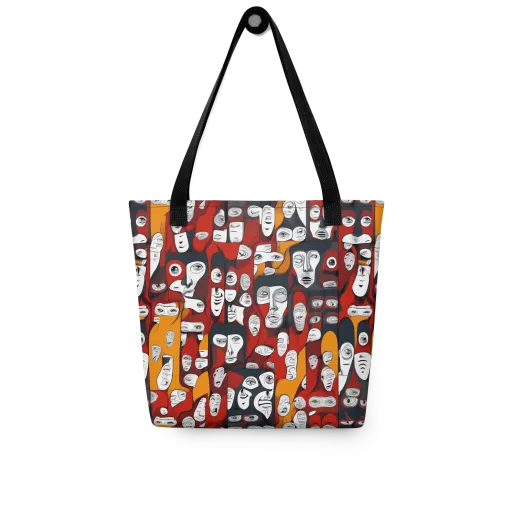 Crimson Visions on a Tote Bag