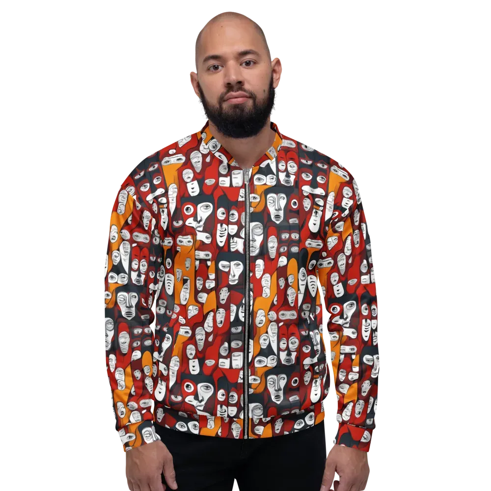 Crimson Visions on Bomber Jacket — Front