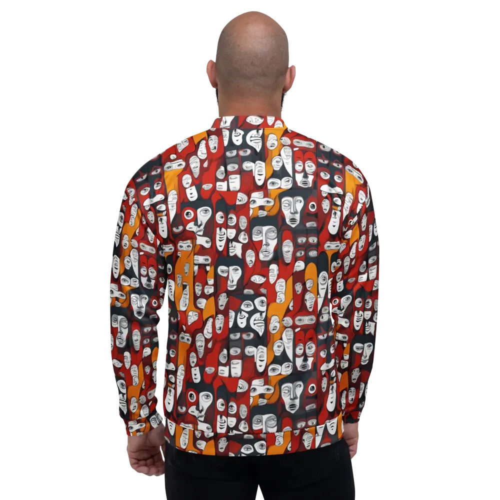 Crimson Visions on Bomber Jacket — Back
