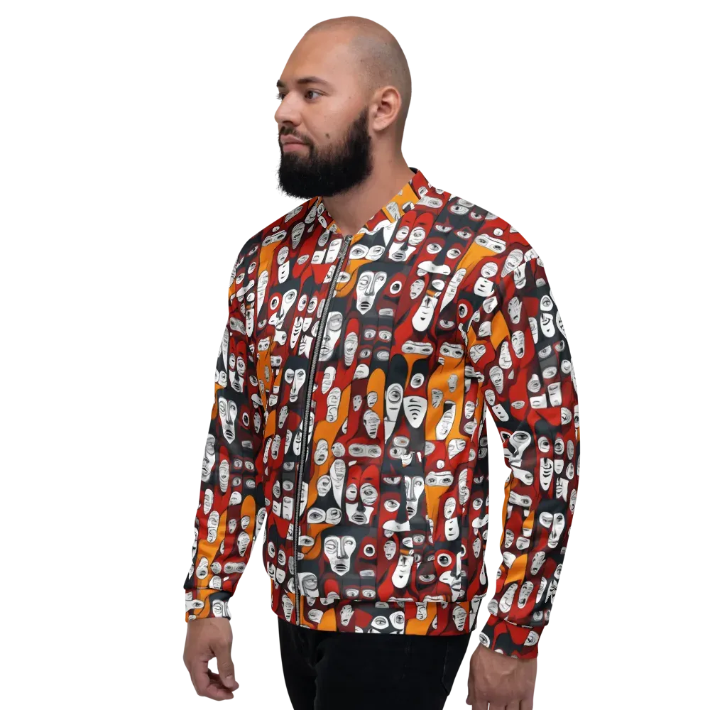 Crimson Visions on Bomber Jacket — Left