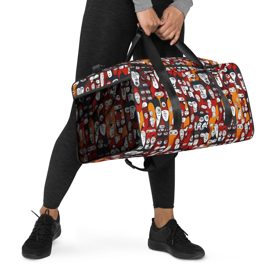 Crimson Visions on Duffle Bag — Right Front