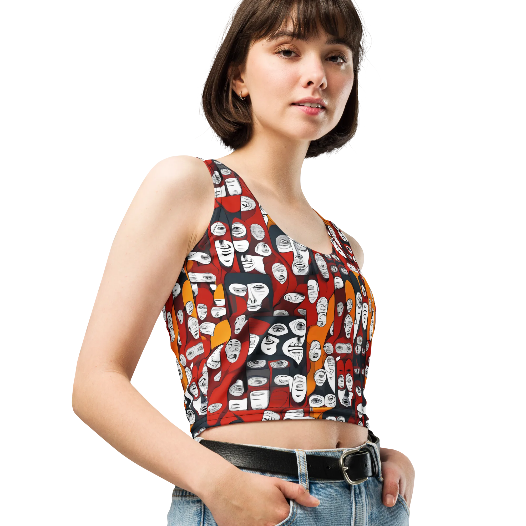 Crimson Visions on Crop Top — Print file