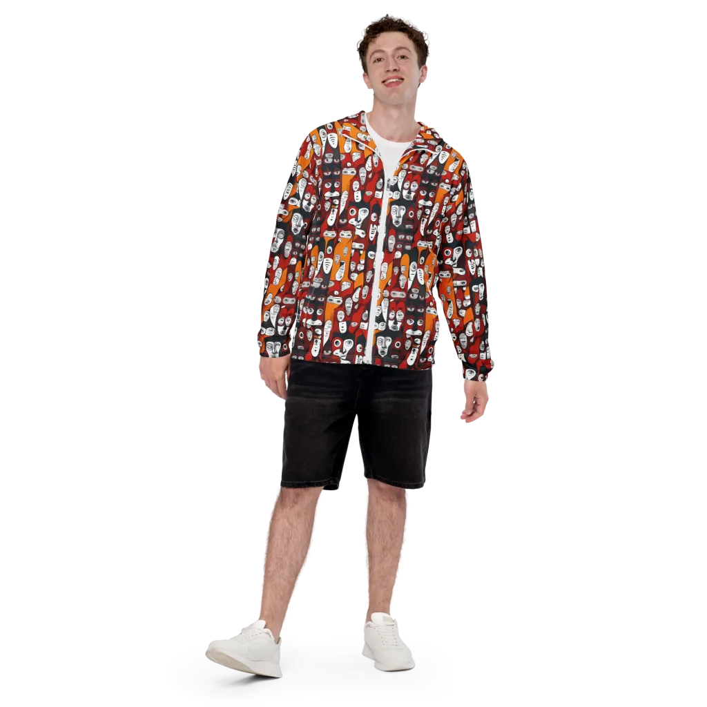 Crimson Visions on Men's Windbreaker — Front print