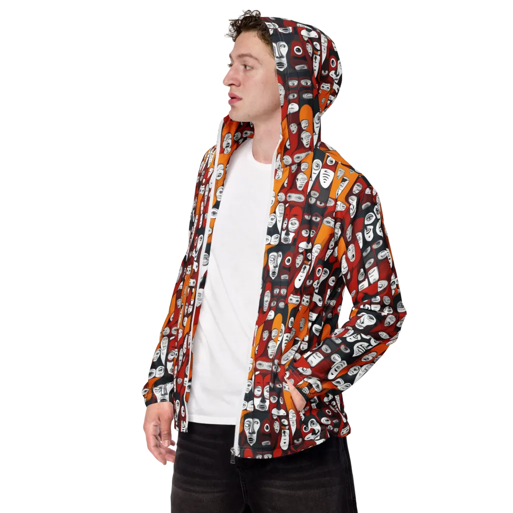 Crimson Visions on Men's Windbreaker — Left Front