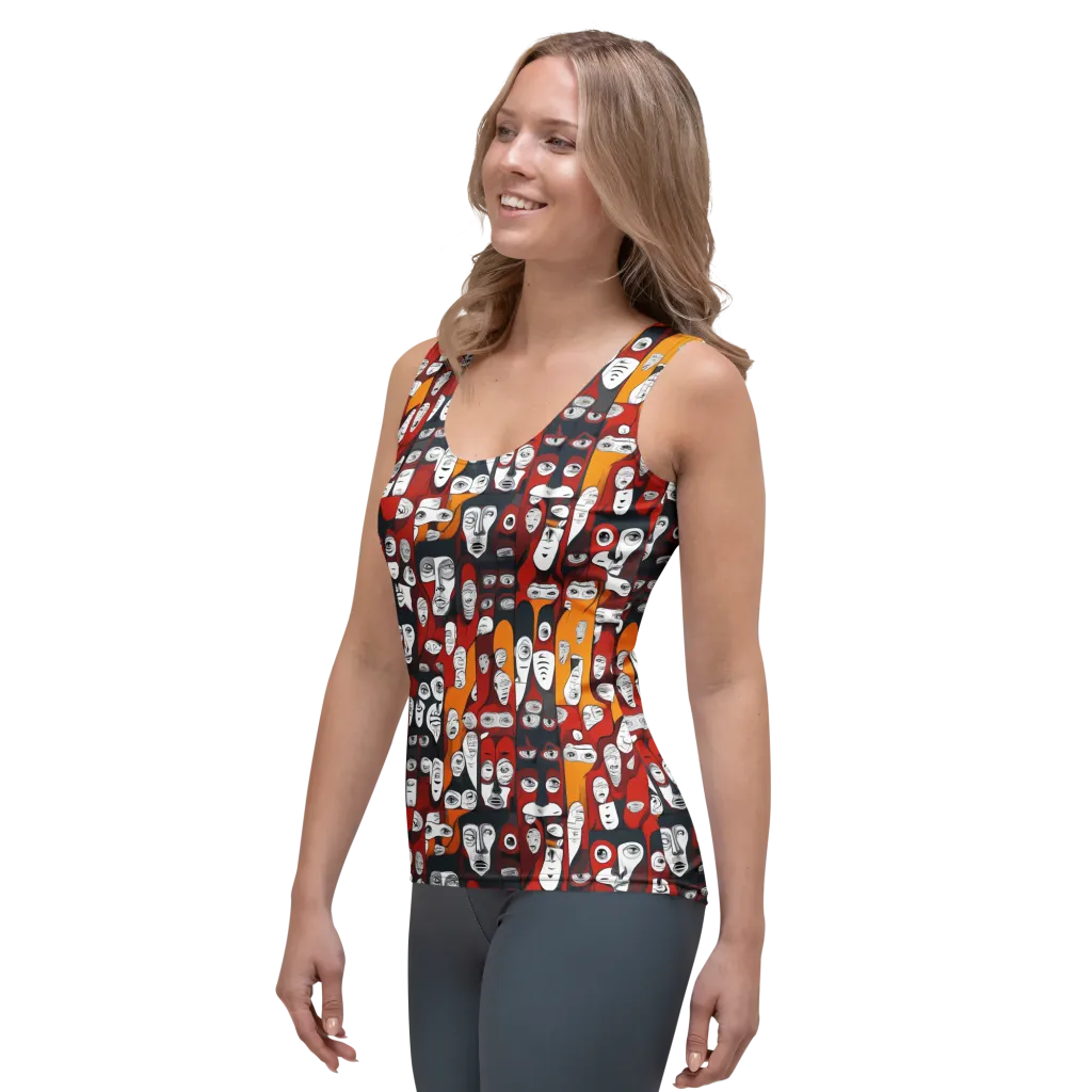 Crimson Visions on Women's Tank Top — Left Front