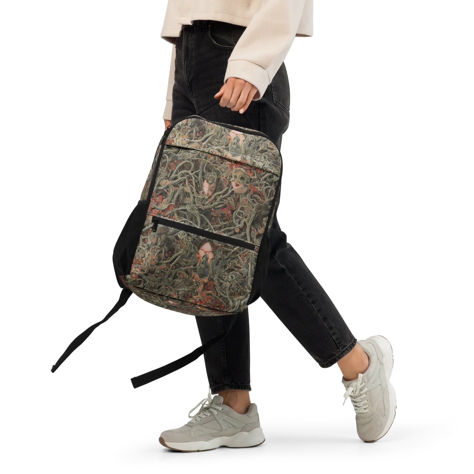 Olive Labyrinth on Utility Backpack — Front 2
