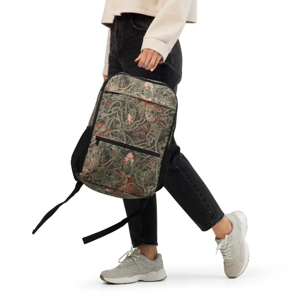 Olive Labyrinth on Utility Backpack — Front 2