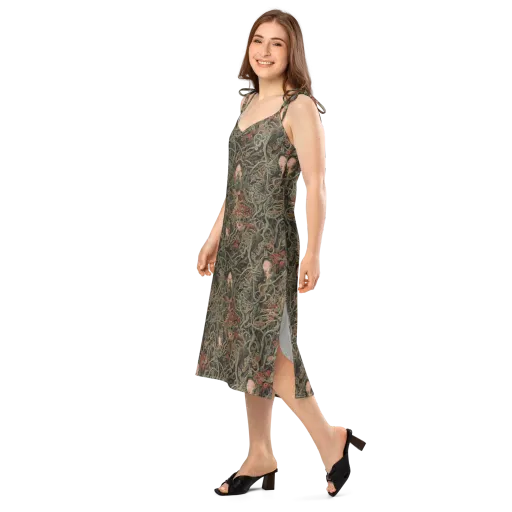Olive Labyrinth on a Slip Dress