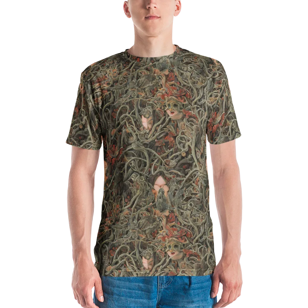 Olive Labyrinth on Men's Crew Neck T-Shirt — Front