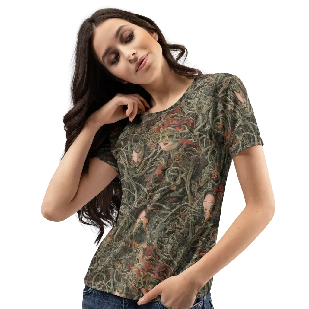 Olive Labyrinth on Women's Crew Neck T-Shirt — Print file