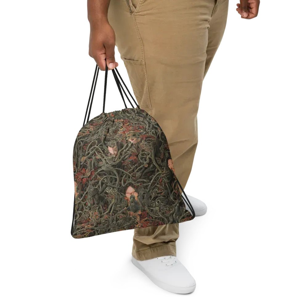 Olive Labyrinth on Drawstring Bag — Print file