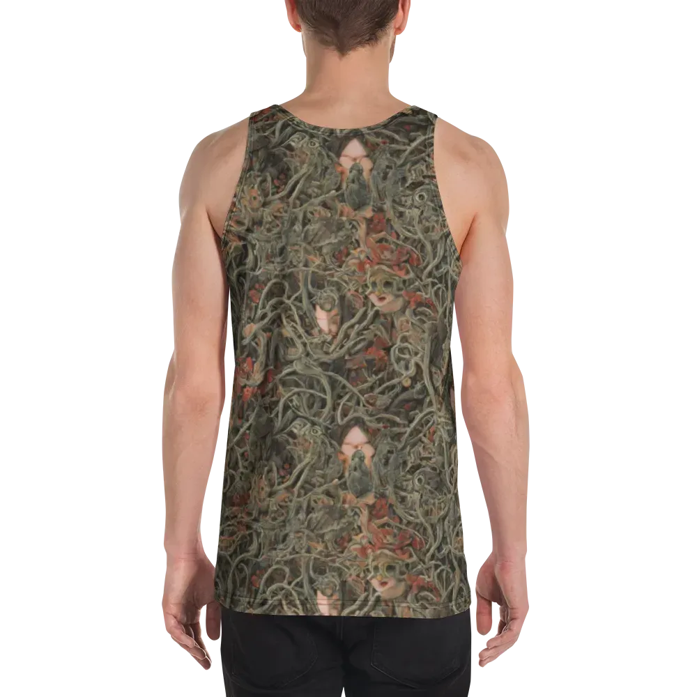 Olive Labyrinth on Men's Tank Top — Back