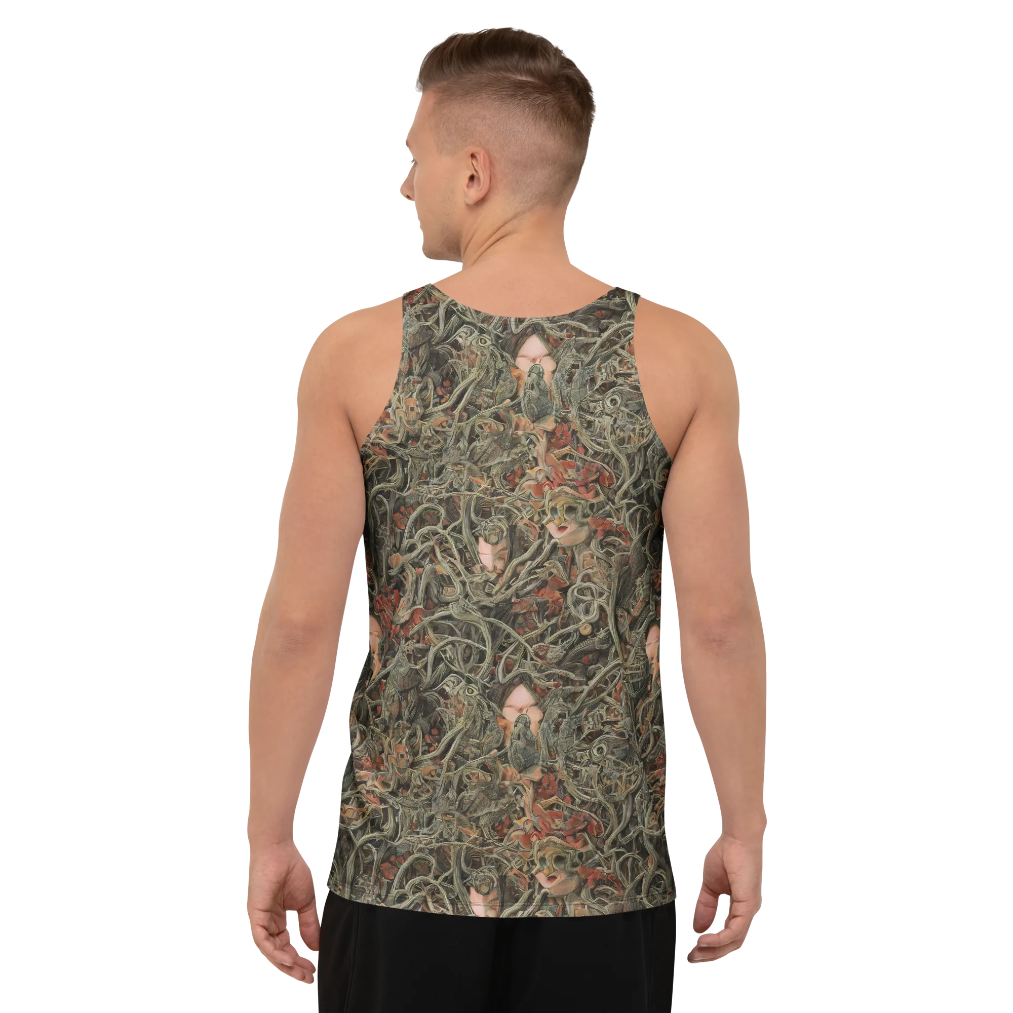 Olive Labyrinth on Men's Tank Top — Back print