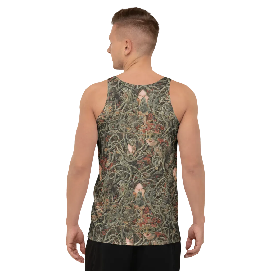 Olive Labyrinth on Men's Tank Top — Back print