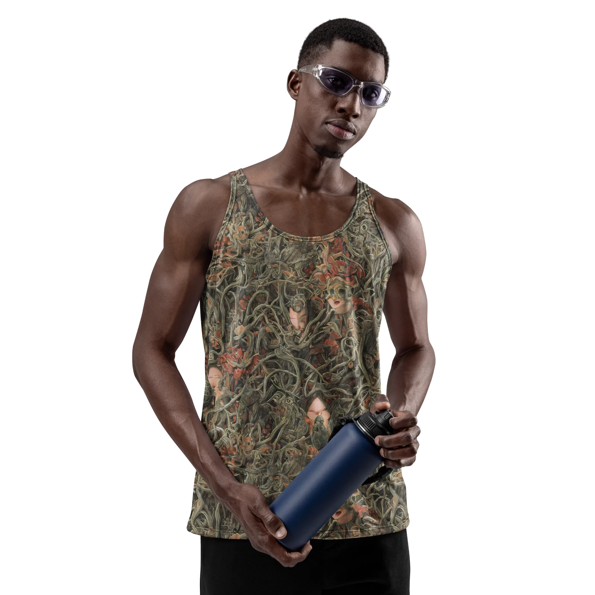 Olive Labyrinth on Men's Tank Top — Front print