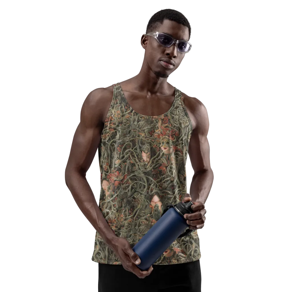 Olive Labyrinth on Men's Tank Top — Front print