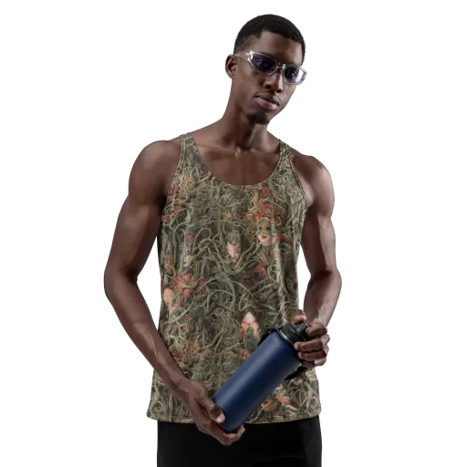 Olive Labyrinth on a Men's Tank Top