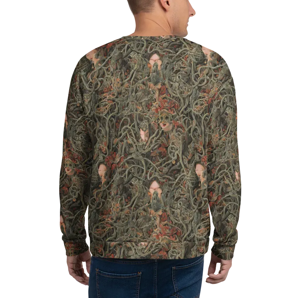 Olive Labyrinth on Sweatshirt — Back