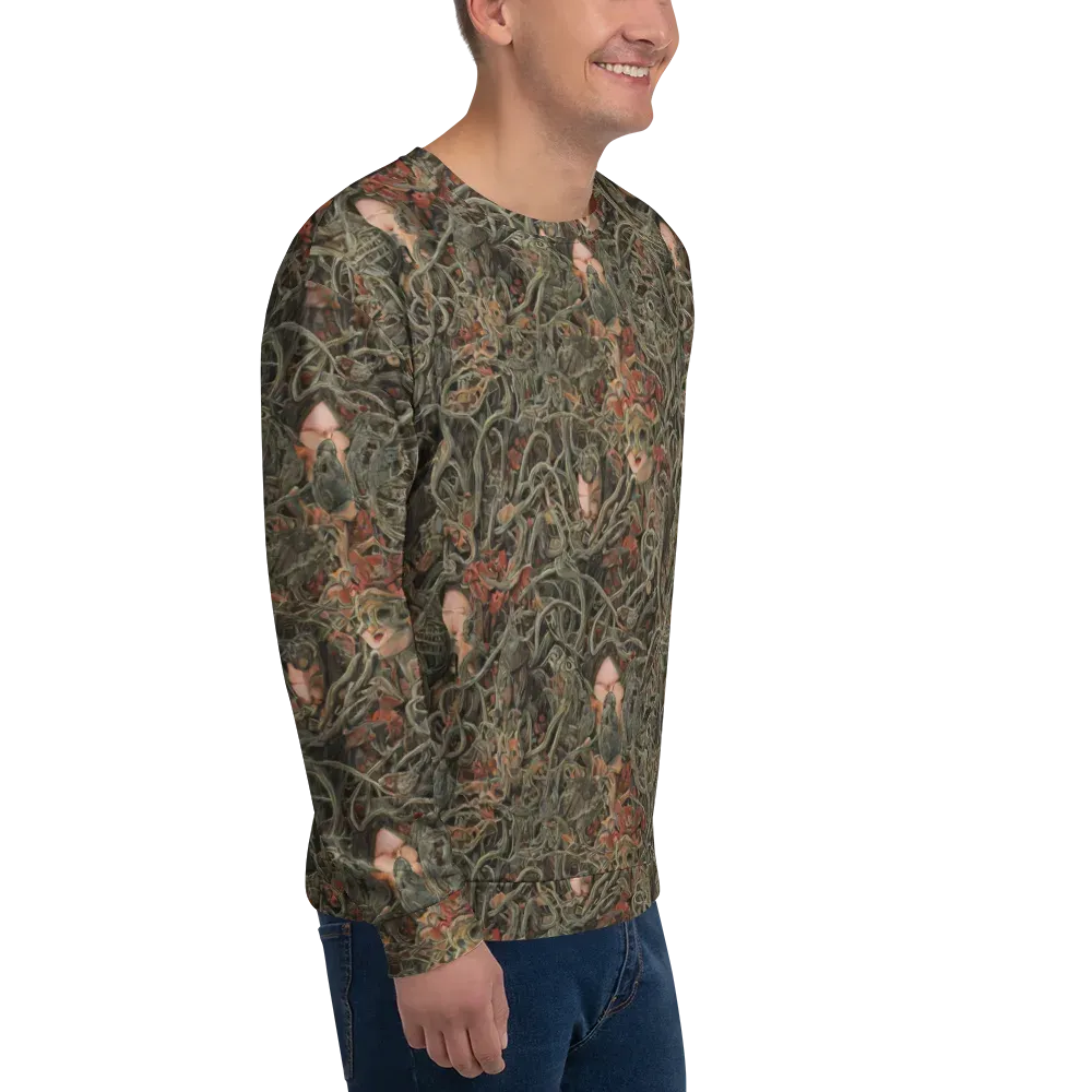 Olive Labyrinth on Sweatshirt — Right Front