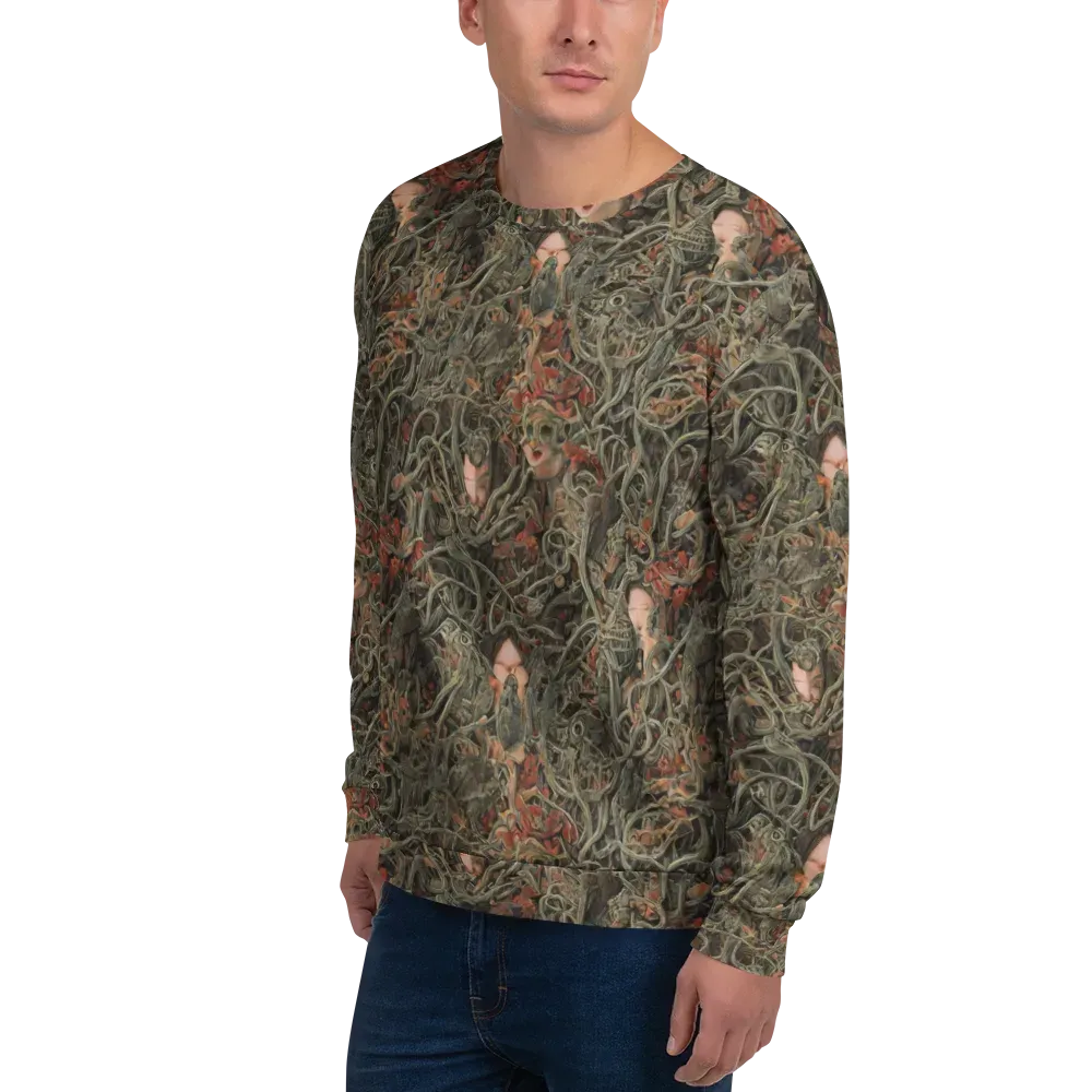 Olive Labyrinth on Sweatshirt — Left Front