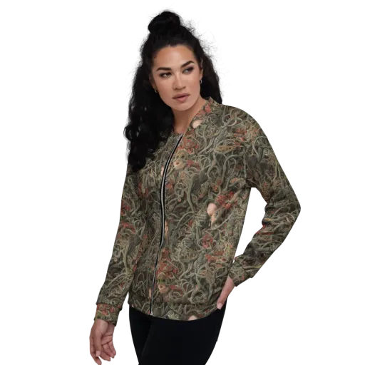Olive Labyrinth on a Bomber Jacket