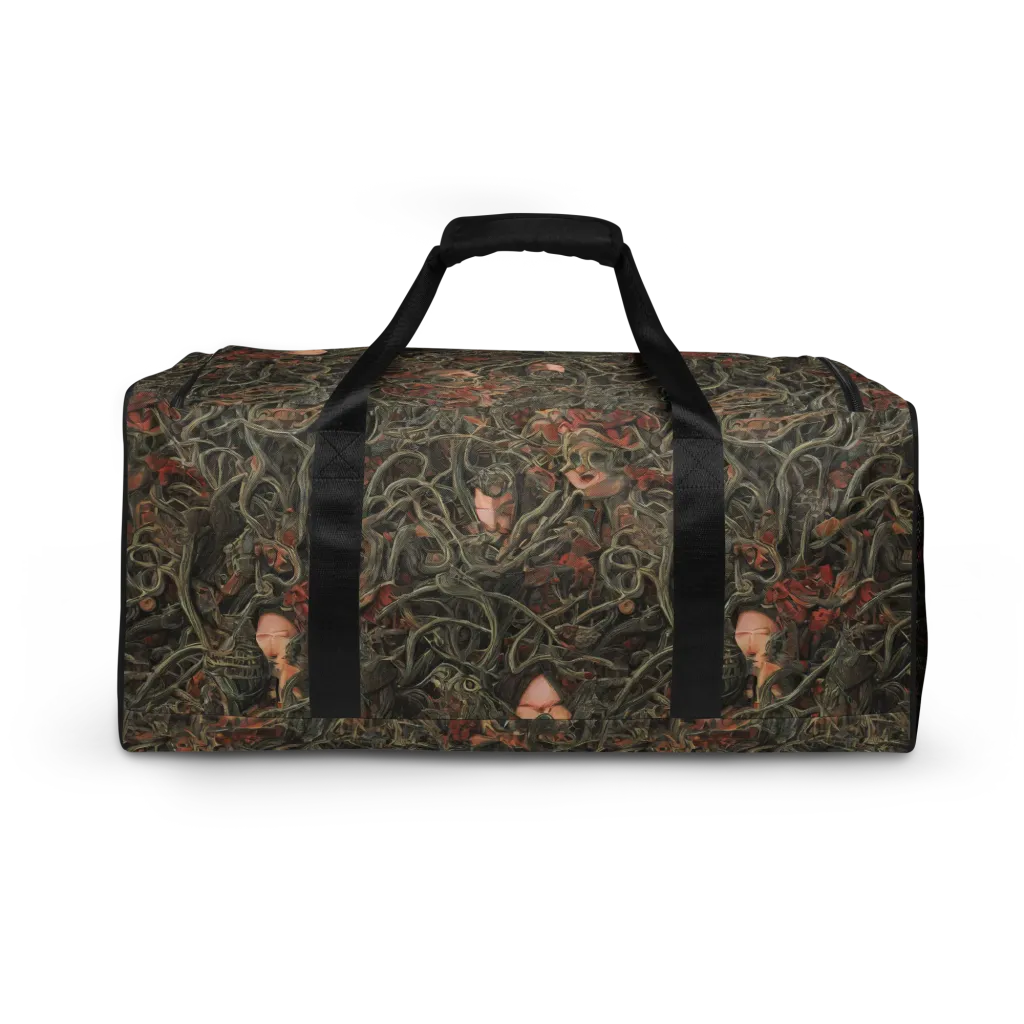 Olive Labyrinth on Duffle Bag — Back print