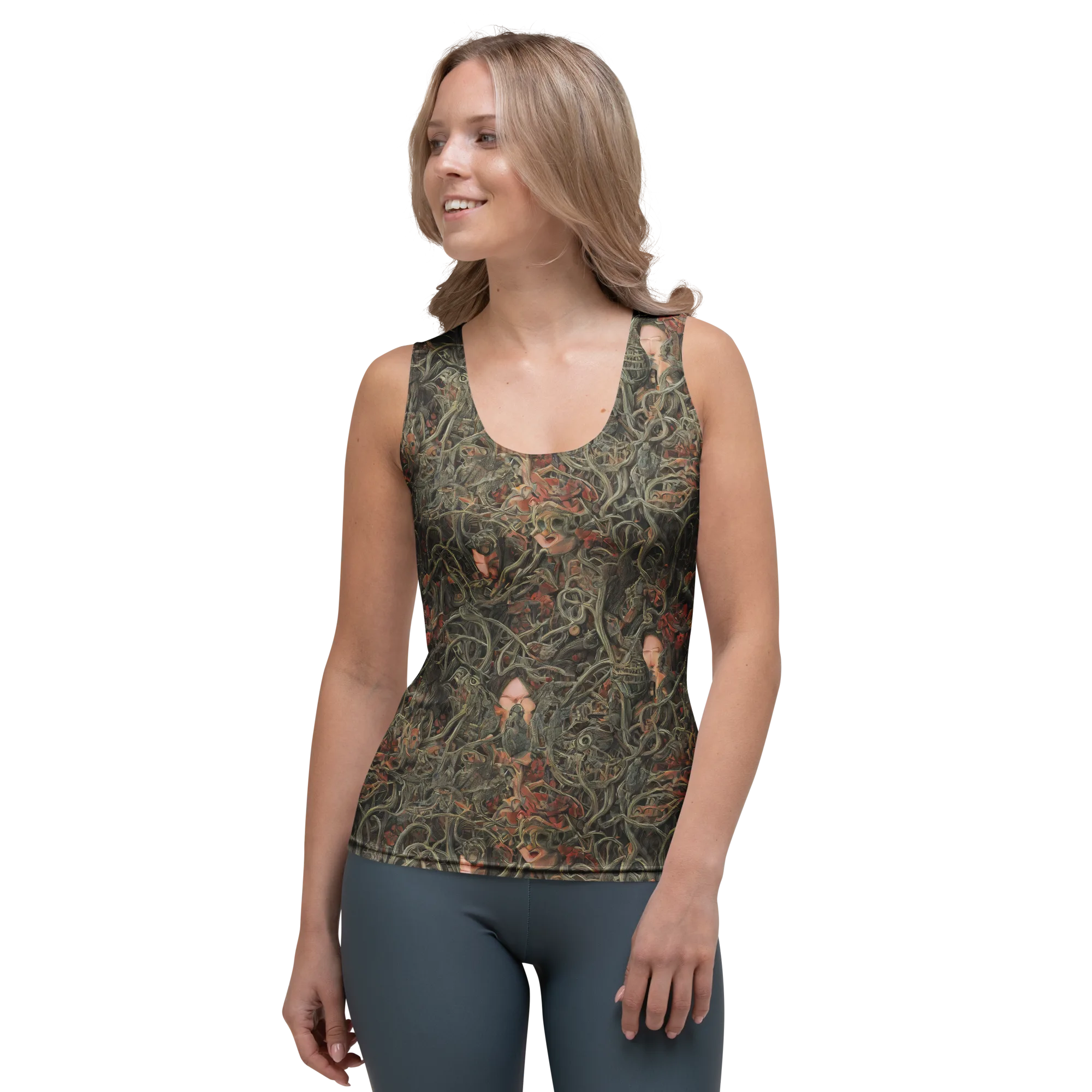 Olive Labyrinth on Women's Tank Top — Front