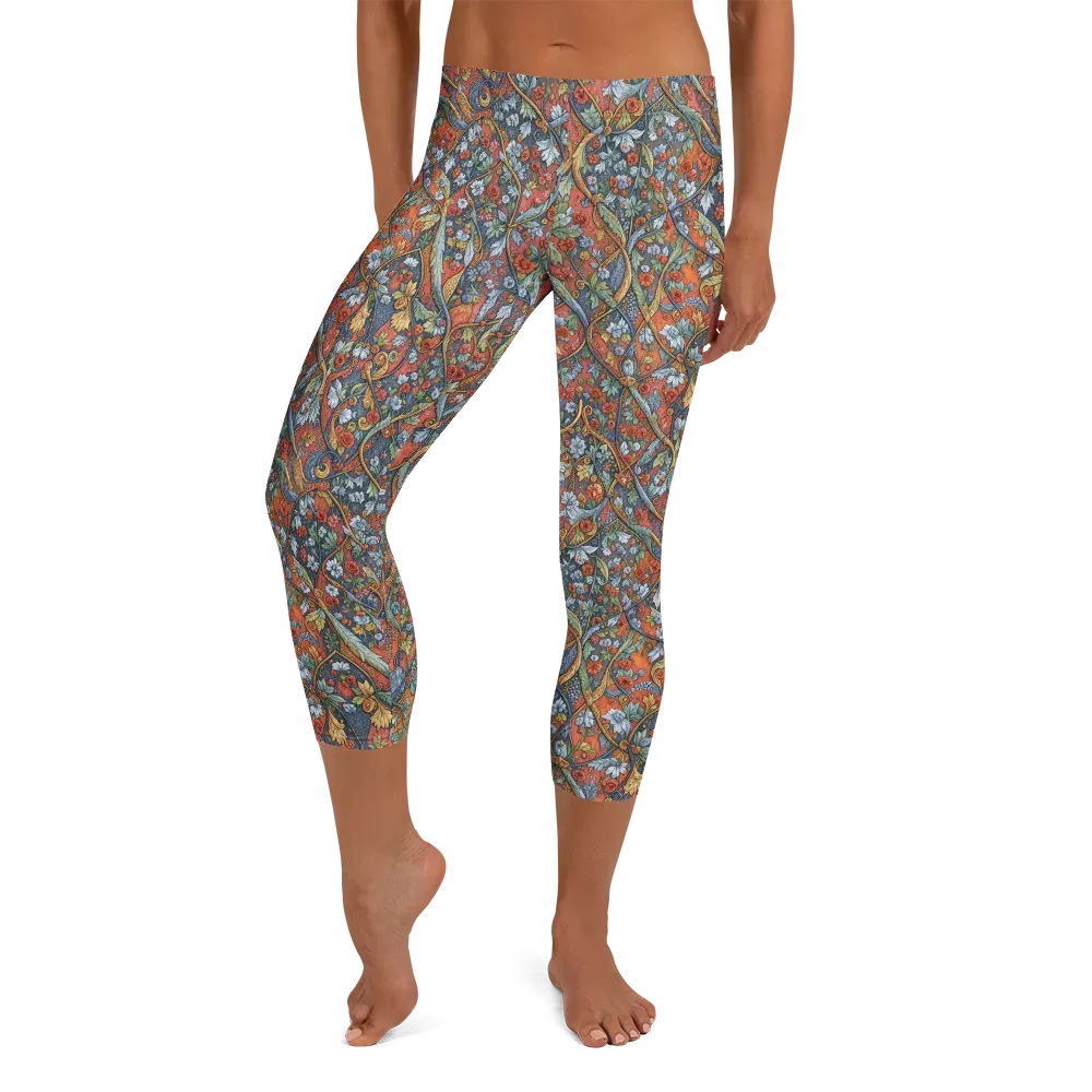 Morris Afterglow on Capri Leggings — Front