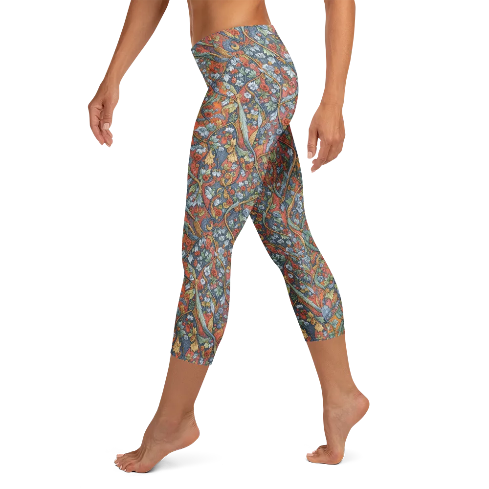 Morris Afterglow on Capri Leggings — Left