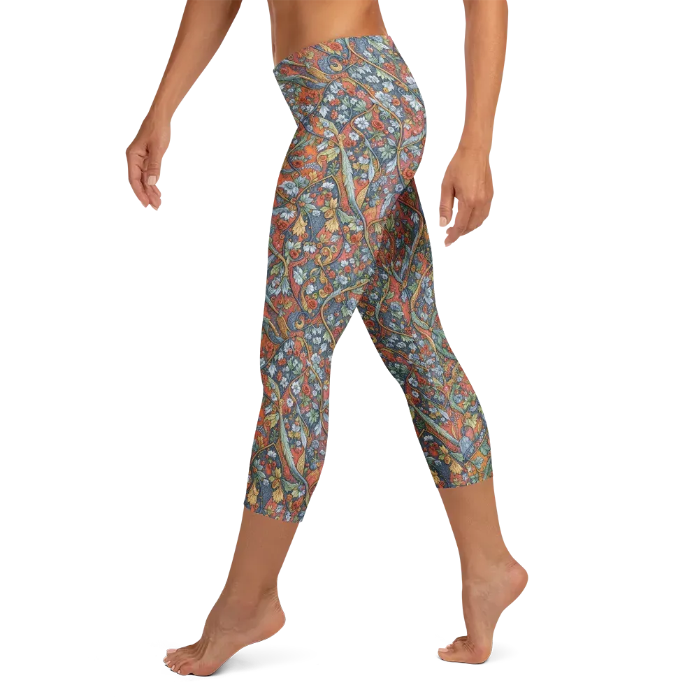 Morris Afterglow on Capri Leggings — Left
