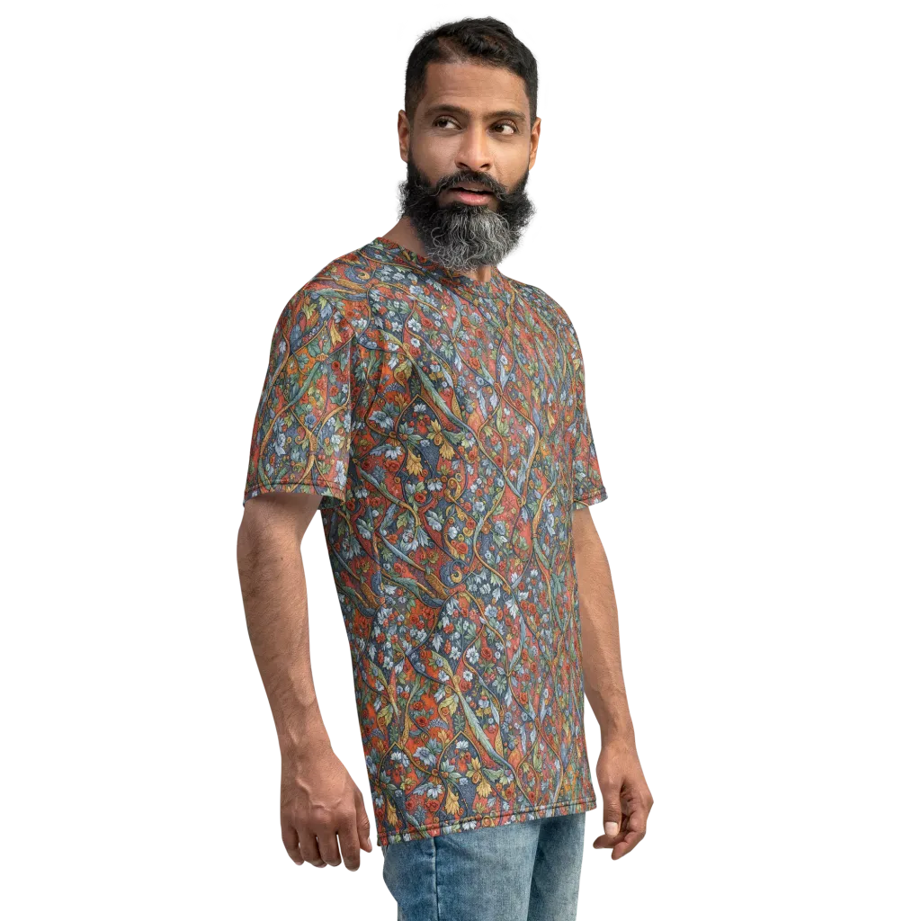 Morris Afterglow on Men's Crew Neck T-Shirt — Right sleeve