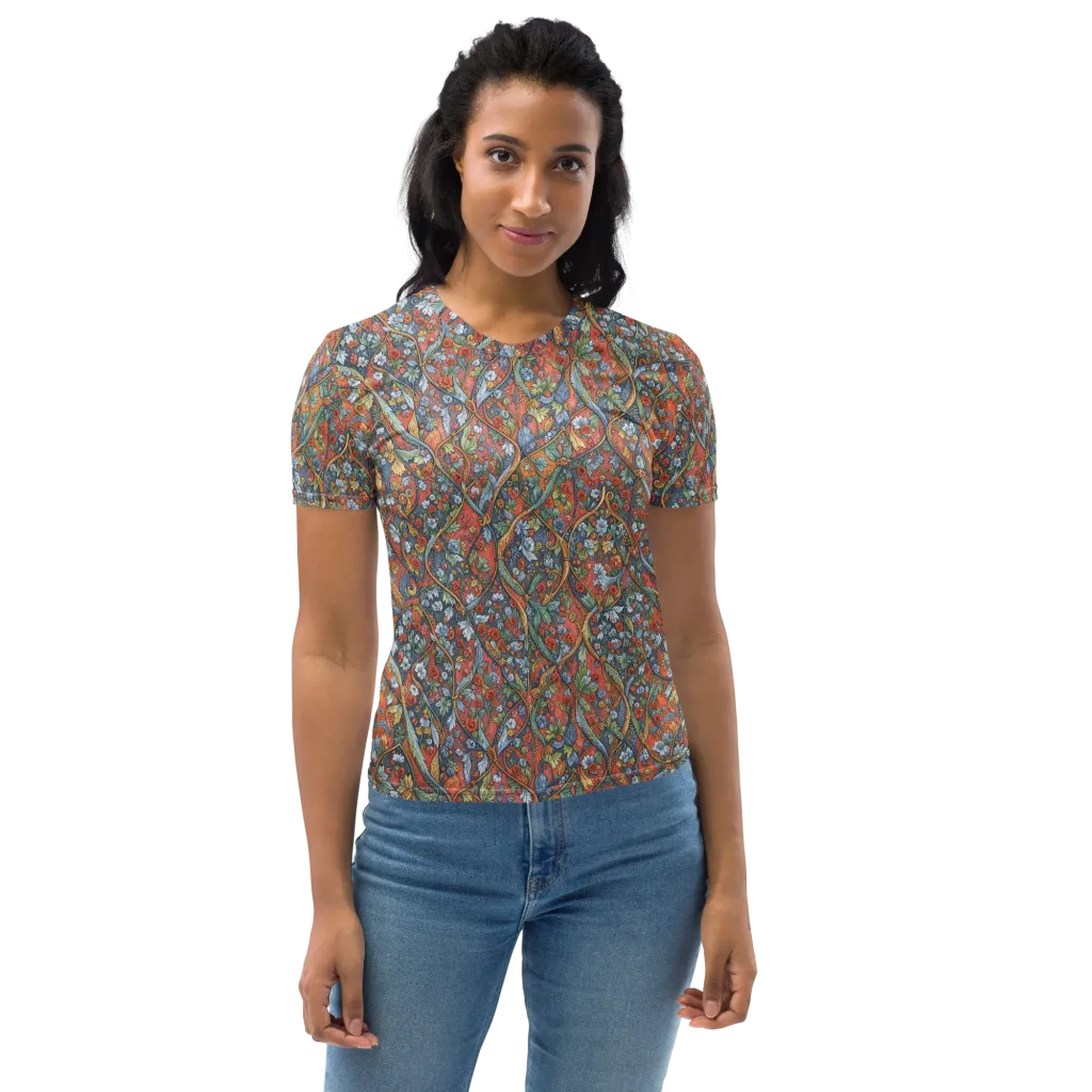 Morris Afterglow on Women's Crew Neck T-Shirt — Print file