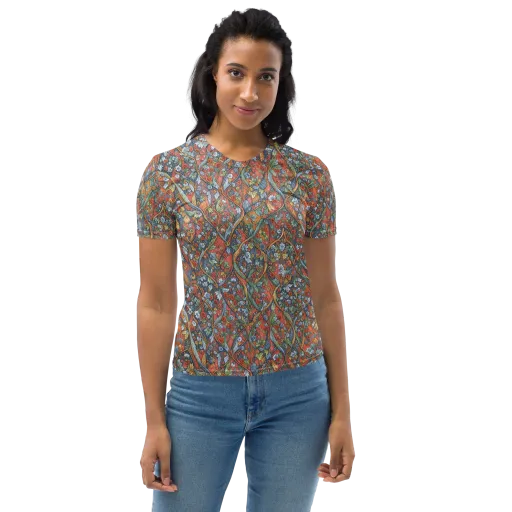 Morris Afterglow on a Women's Crew Neck T-Shirt