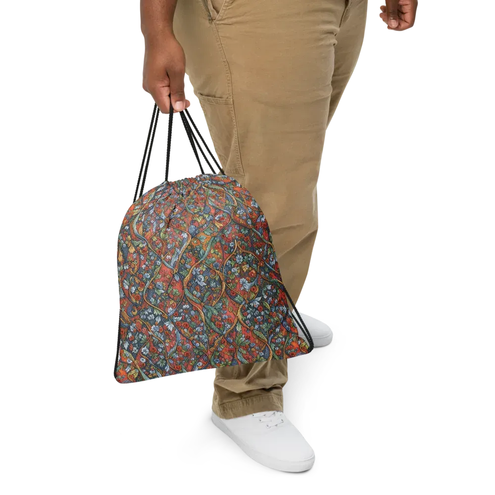 Morris Afterglow on Drawstring Bag — Print file