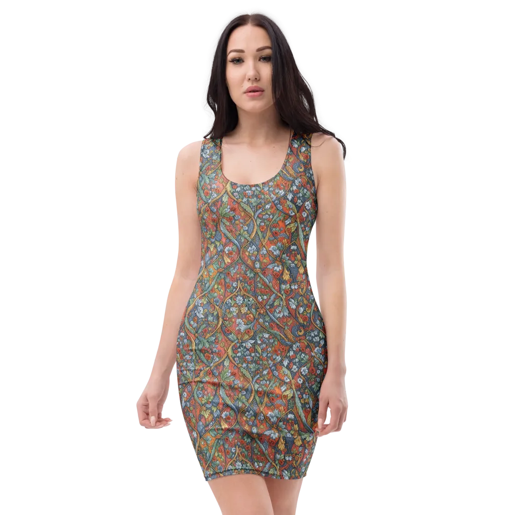 Morris Afterglow on Bodycon Dress — Front