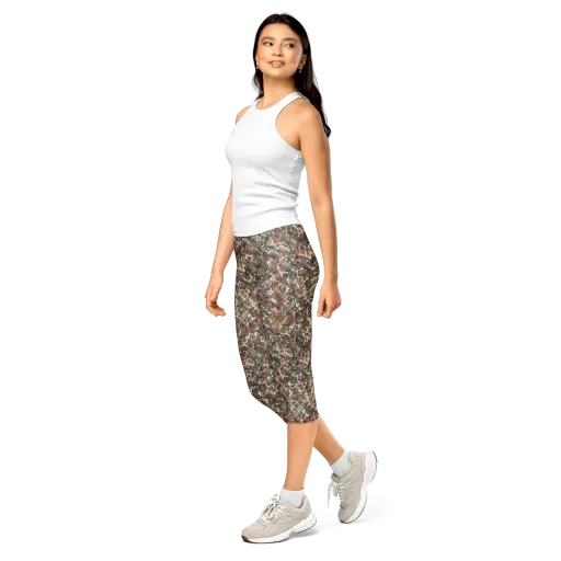 Velvet Herbarium on a Capri Leggings