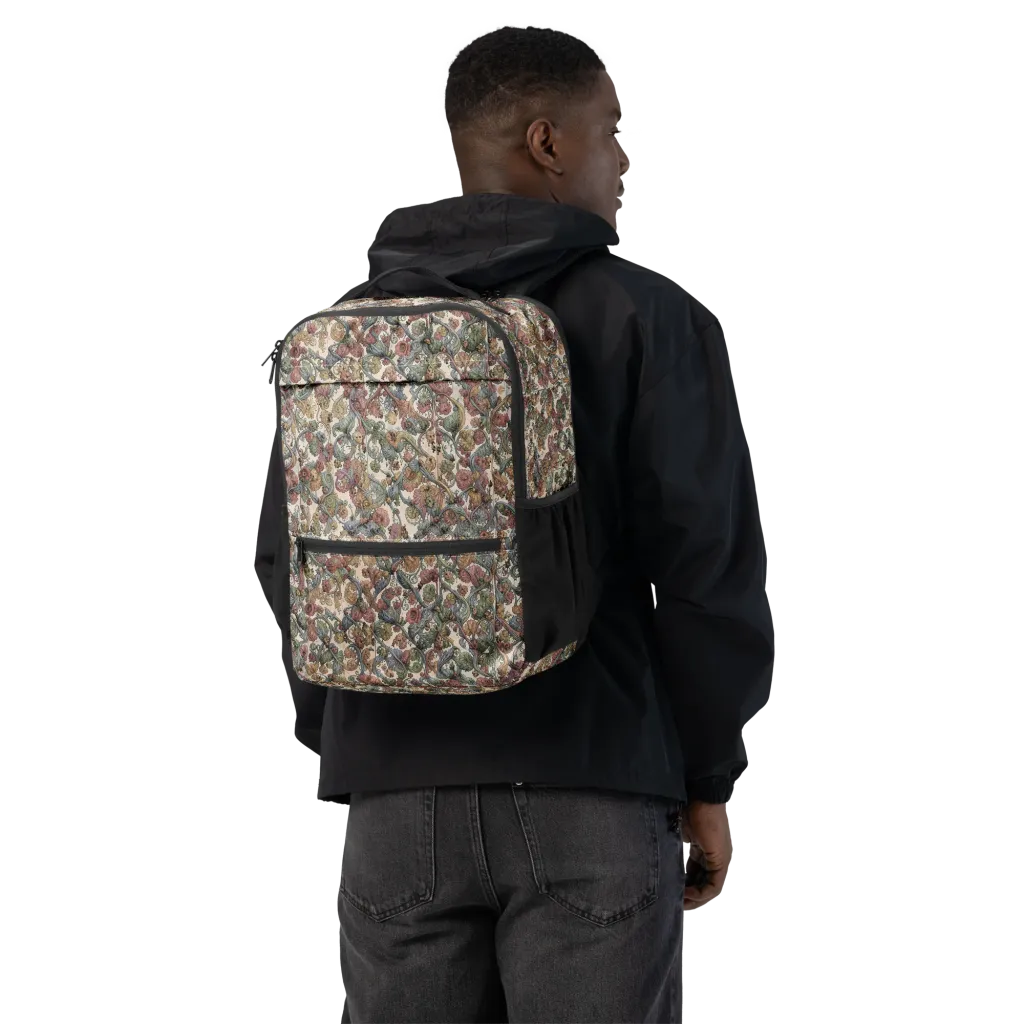 Velvet Herbarium on Utility Backpack — Back