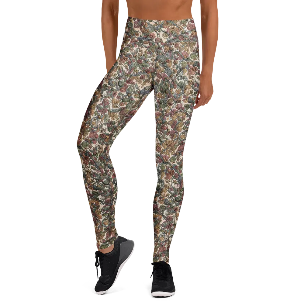 Velvet Herbarium on Yoga Leggings — Front