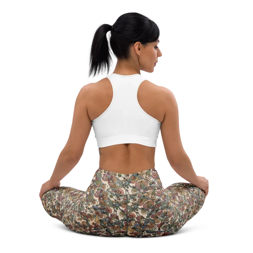 Velvet Herbarium on Yoga Leggings — Back waist