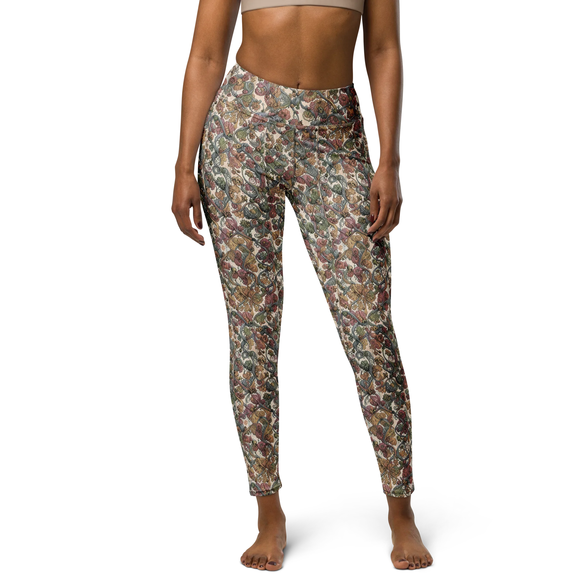 Velvet Herbarium on Yoga Leggings — Print file