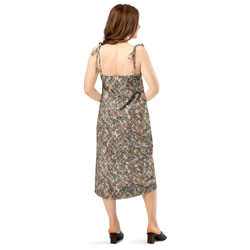 Velvet Herbarium on Slip Dress — Back