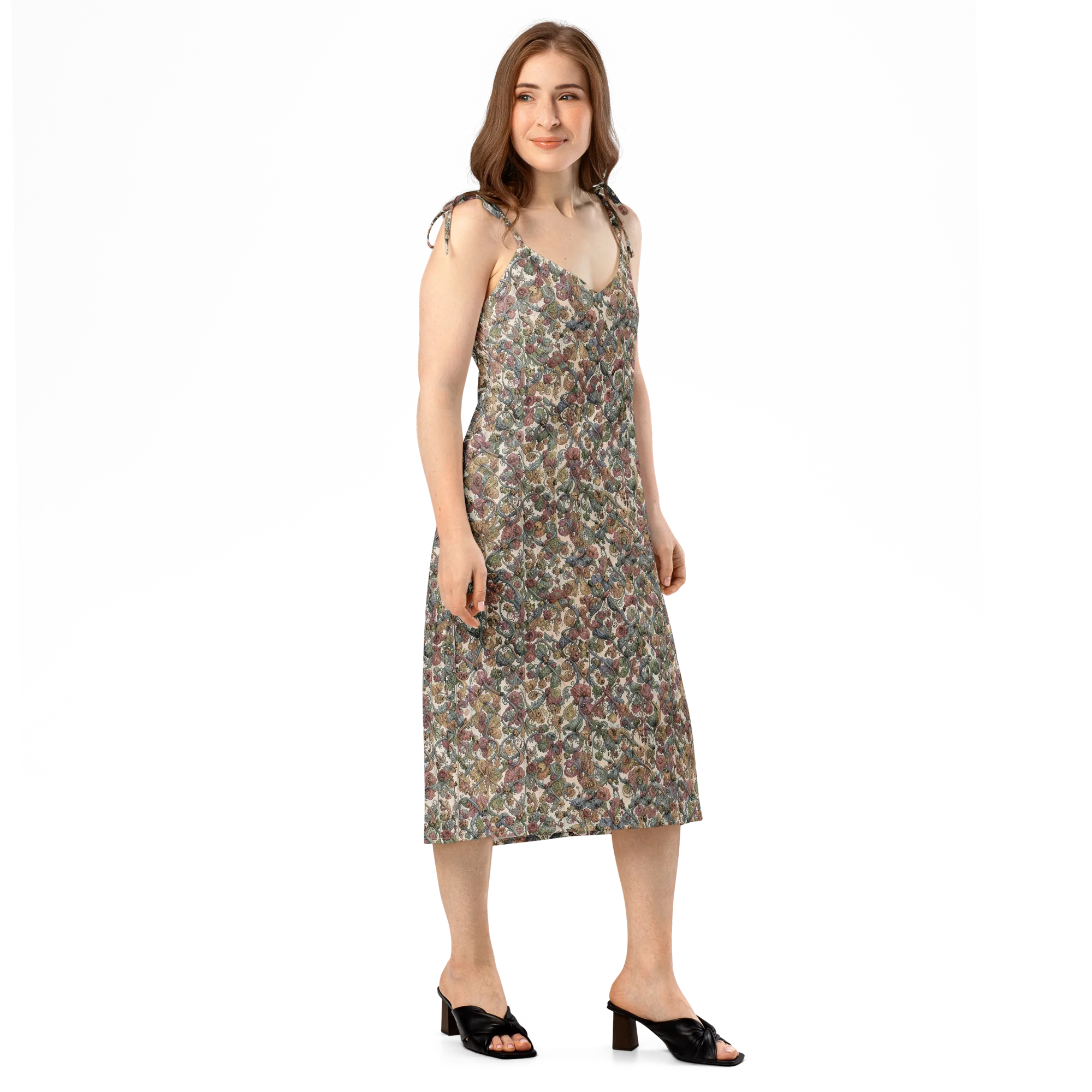 Velvet Herbarium on Slip Dress — Right Front