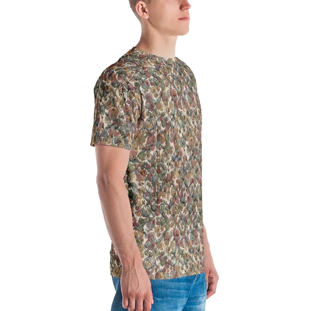 Velvet Herbarium on Men's Crew Neck T-Shirt — Right