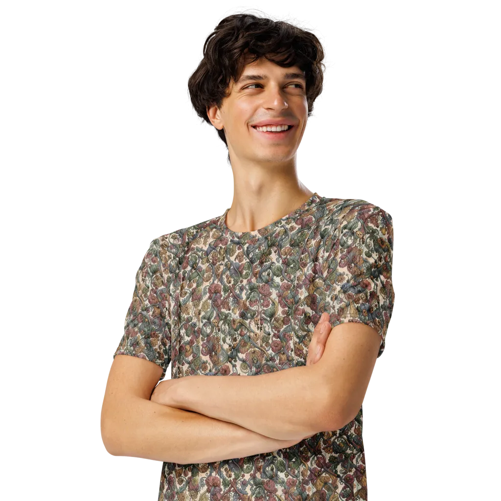 Velvet Herbarium on Men's Crew Neck T-Shirt — Front print