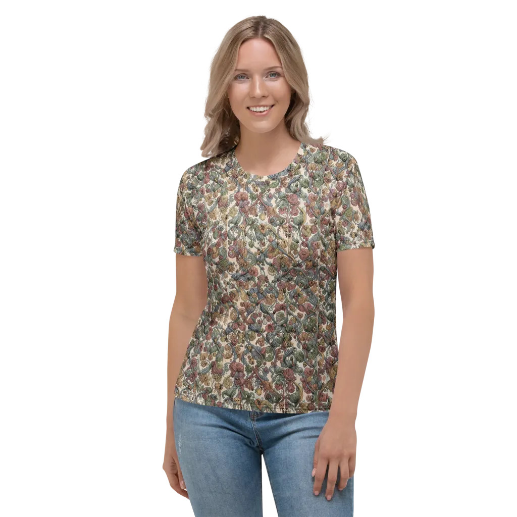 Velvet Herbarium on Women's Crew Neck T-Shirt — Front