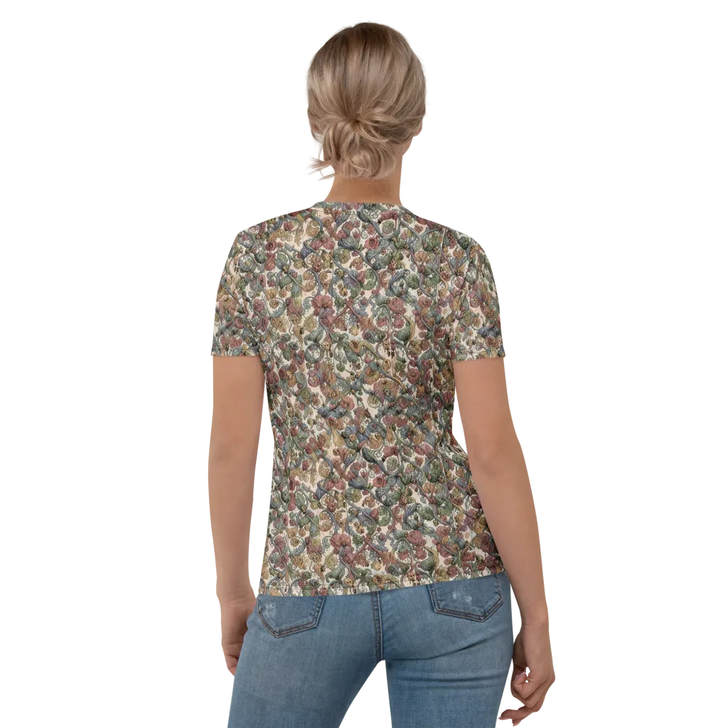 Velvet Herbarium on Women's Crew Neck T-Shirt — Back