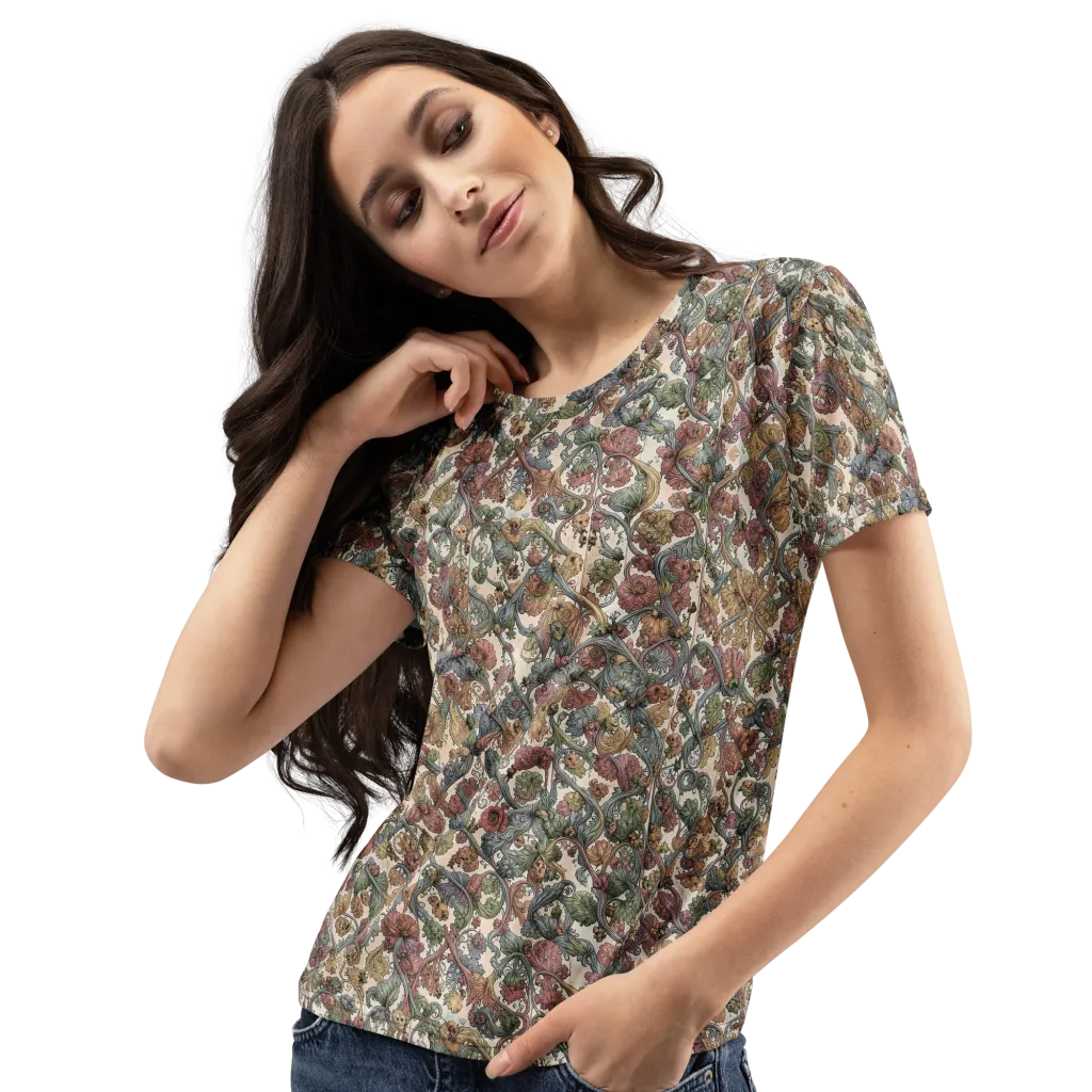 Velvet Herbarium on Women's Crew Neck T-Shirt — Print file