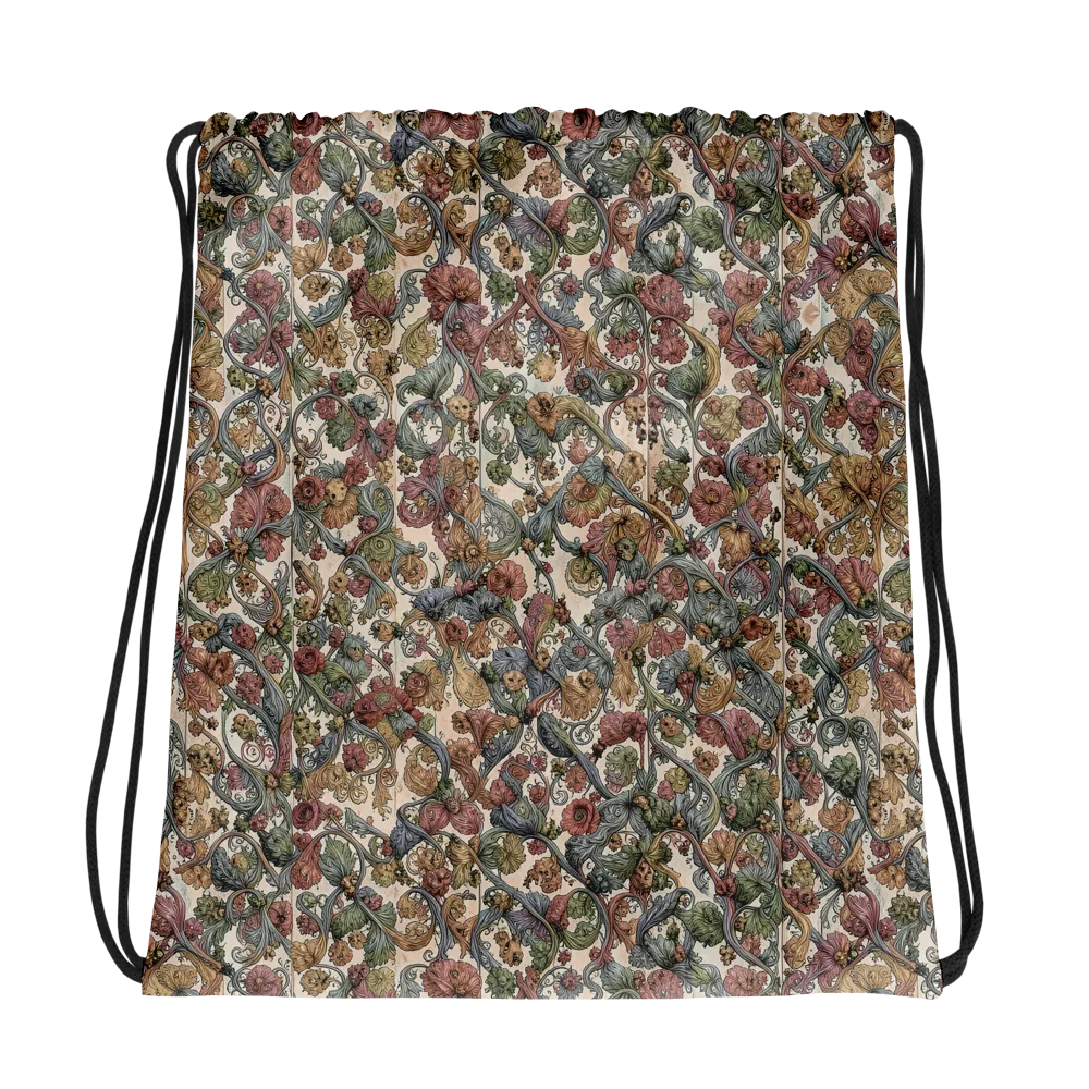 Velvet Herbarium on Drawstring Bag — Mockup